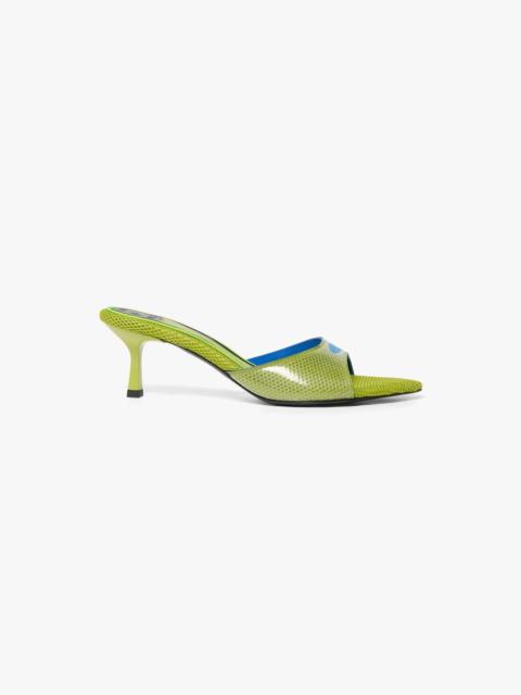 CASABLANCA Green Heeled Mule Sandals | Casablanca Paris