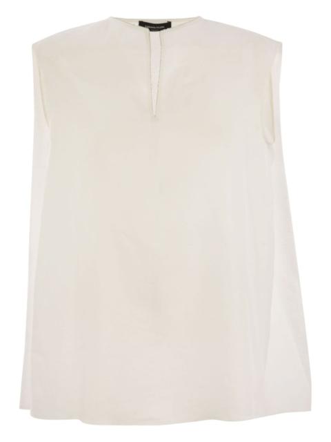 FABIANA FILIPPI metallic-trim linen top