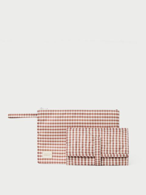 LOEFFLER RANDALL Dottie Brown Gingham Changing Pad
