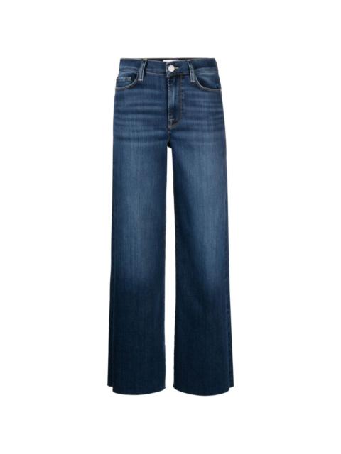 mid-rise straight-leg jeans