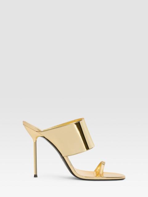 PARIS TEXAS Mirrored leather thong mule