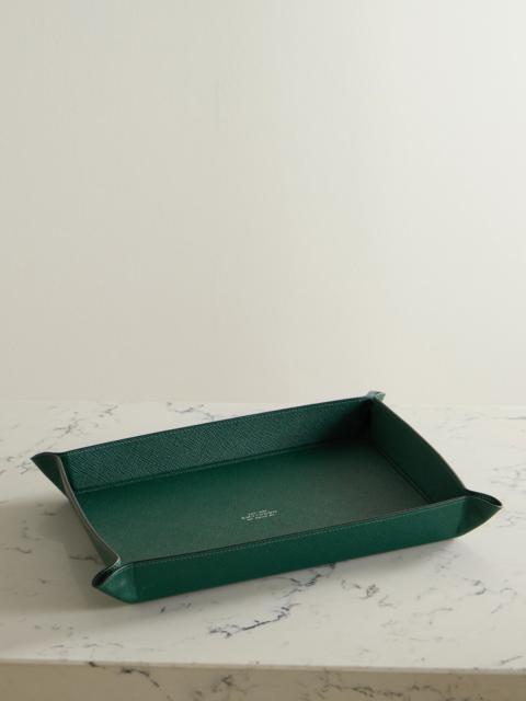 Smythson Panama Large Textured-leather Trinket Tray
