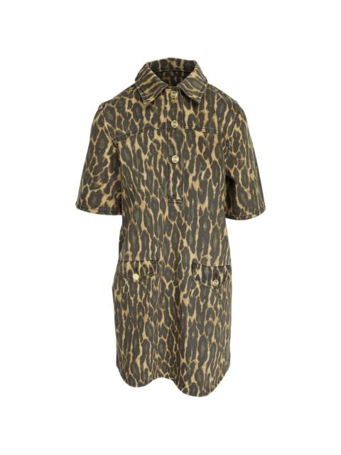GANNI animal-print mini dress