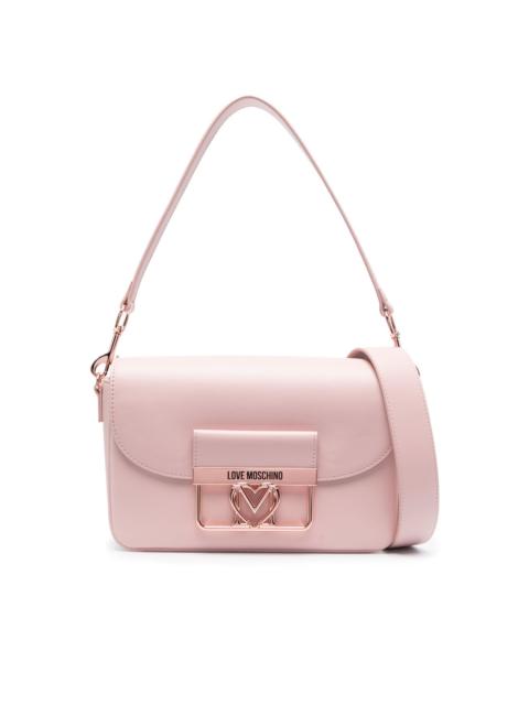 Moschino gold-plaque shoulder bag