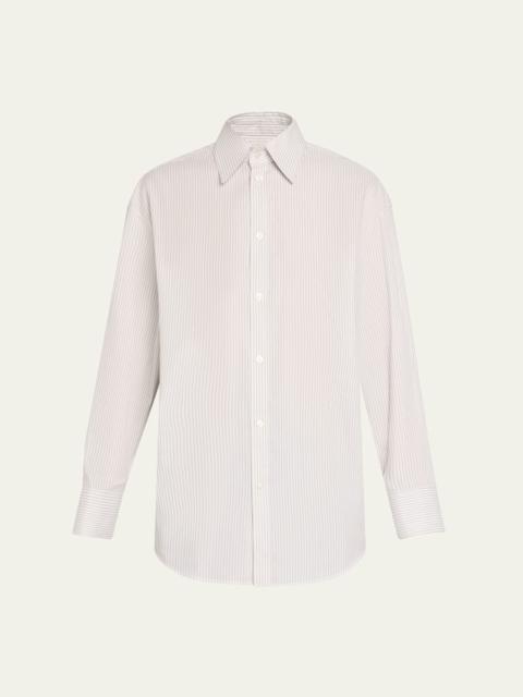 SAINT LAURENT Long-Sleeve Collared Button-Down Blouse