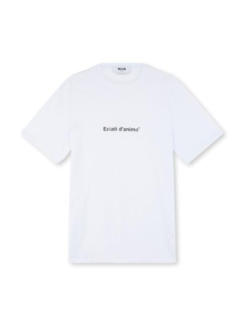 MSGM T-shirt quote "Estati d'animo"