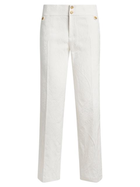 Embroidered Crop Trousers