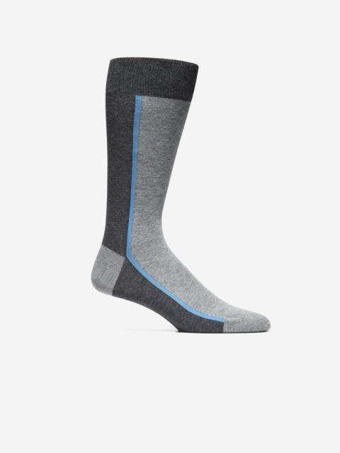 COLE HAAN Men's Stripe Colorblock Dress Crew Socks