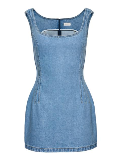 MAGDA BUTRYM Denim Cotton Mini Dress light wash