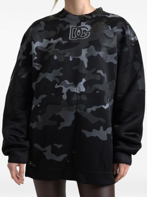 Dolce & Gabbana camouflage-print logo-print sweater
