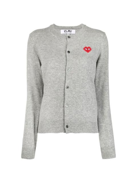 logo-patch cardigan