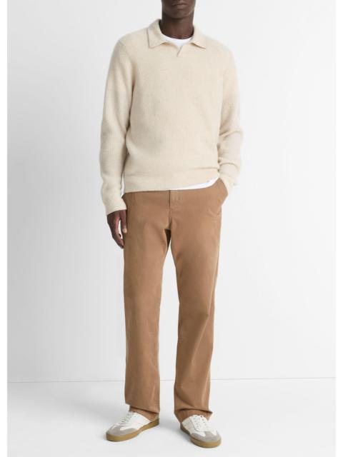 Vince Plush Cashmere Thermal Johnny-Collar Sweater