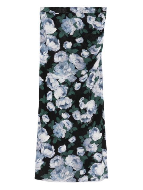 Stella McCartney floral midi straight skirt