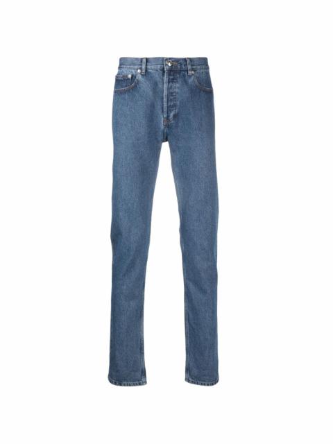 low-rise straight-leg jeans