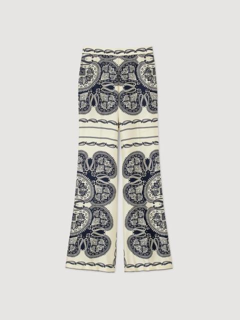 Sandro PATTERNED FLOATY TROUSERS