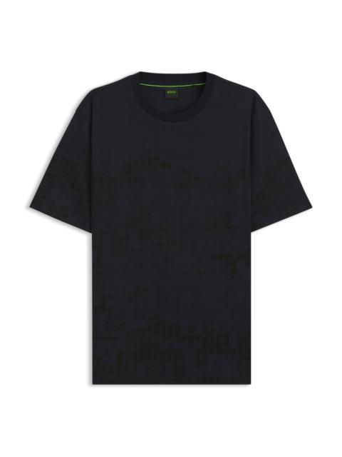 BOSS PRINTED-GRAPHIC T-SHIRT IN MERCERISED COTTON