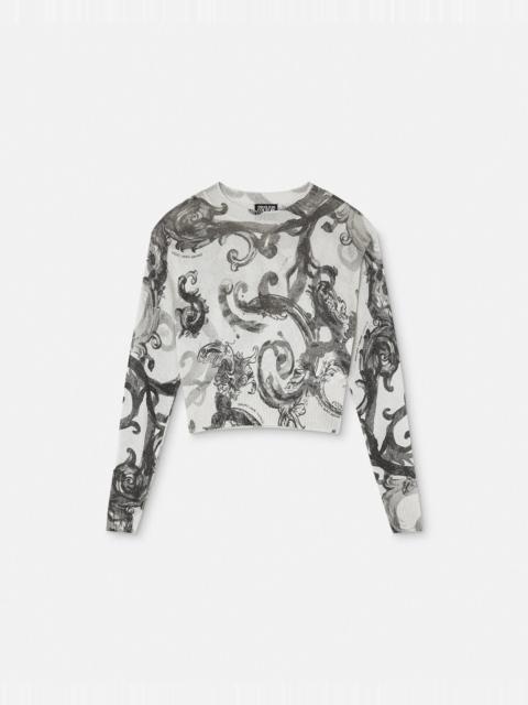 VERSACE JEANS COUTURE Watercolor Couture Knit Sweater