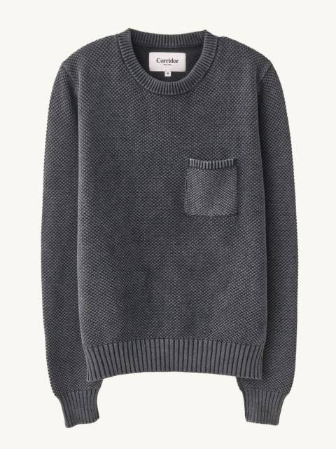 Corridor POCKET CREWNECK - BLACK