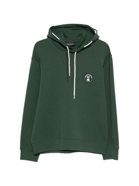 EMPORIO ARMANI logo-patch hoodie