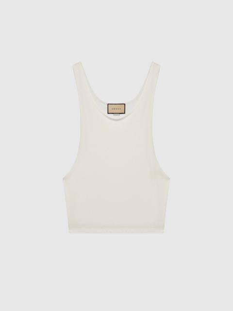 GUCCI Soft cotton jersey tank top