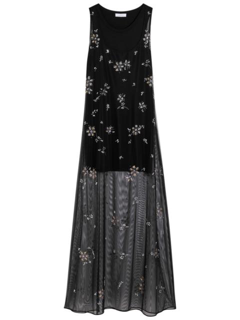 Rabanne Bead-embellished Tulle Maxi Dress