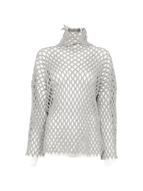 Sportmax Sportmax Open-knit Funnel-neck Sweater