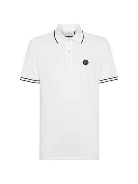 PHILIPP PLEIN logo-appliquÃ© cotton polo shirt