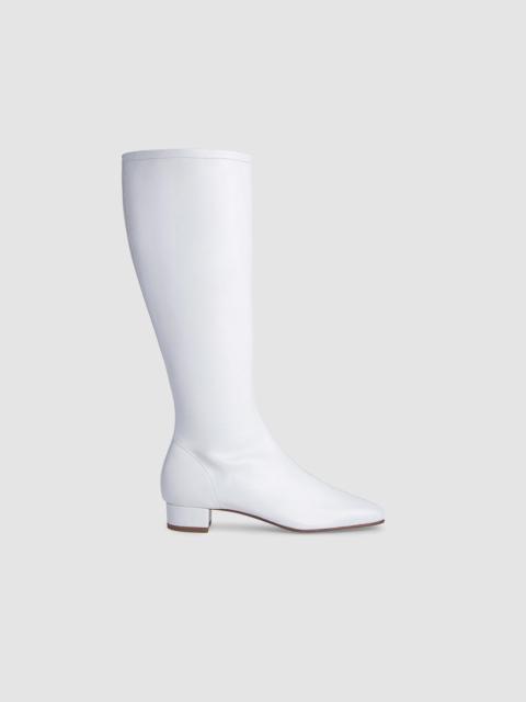 BY FAR Edie White Nappa Leather Knee-High Boot