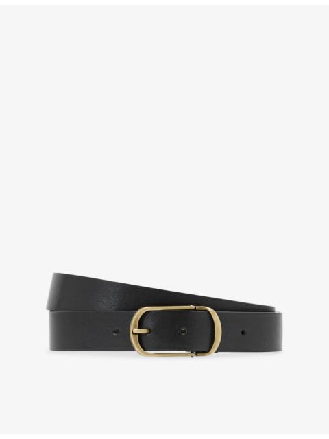 REISS Zeke Hinged-Buckle Leather Belt