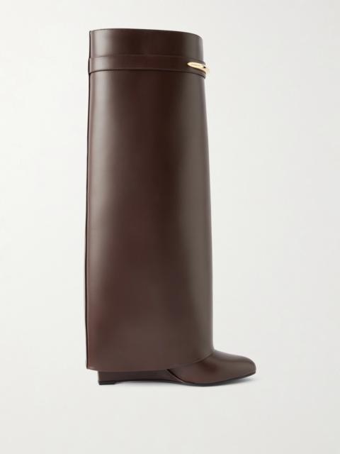 Givenchy Shark Leather Knee Boots
