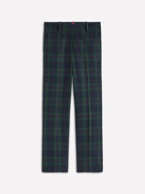 BODEN Canonbury Wool Pants-Navy and Green Tonal Check