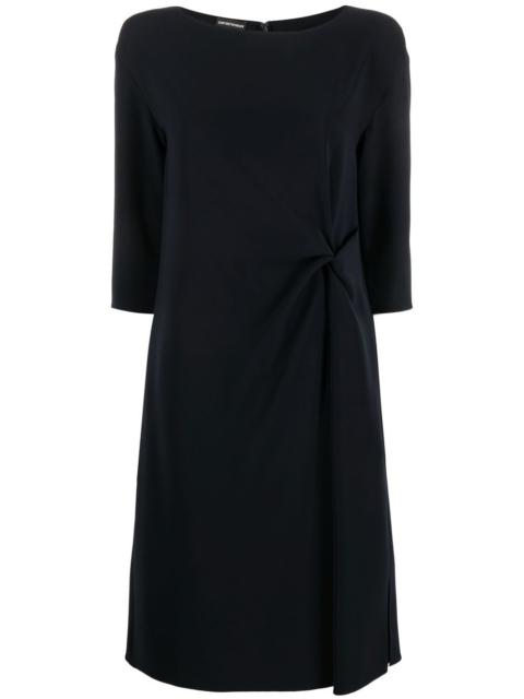 EMPORIO ARMANI gathered-detail midi dress