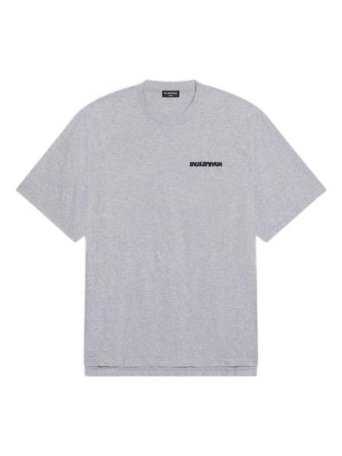 BALENCIAGA Balenciaga Turn Slit T-Shirt 'Grey Black' 675016TLVB31167
