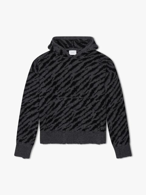 Rhude ZEBRA KNIT HOODIE
