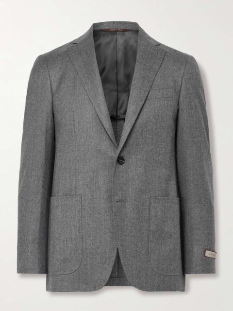 Kei Unstructured Super 120s Wool-Flannel Suit Jacket