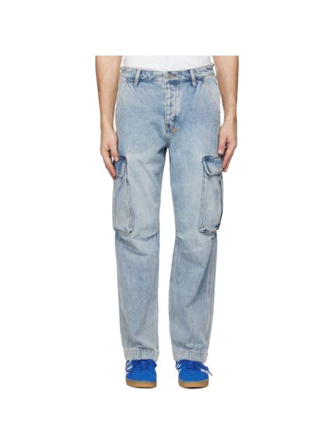 Ksubi Blue Riot Rekon Denim Cargo Pants