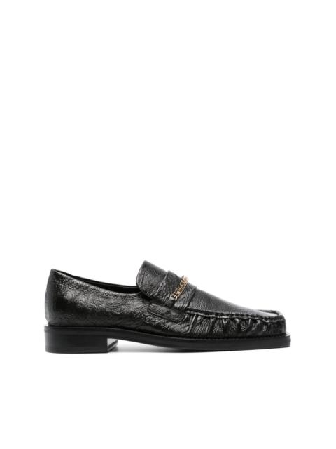 Martine Rose chain-detail leather loafers