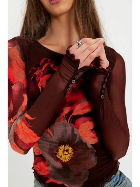 FREE PEOPLE Lilly Printed Long Sleeve Top