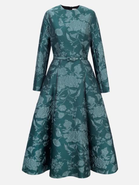 EMILIA WICKSTEAD Capucine Dress In Dark Green Graphic Floral