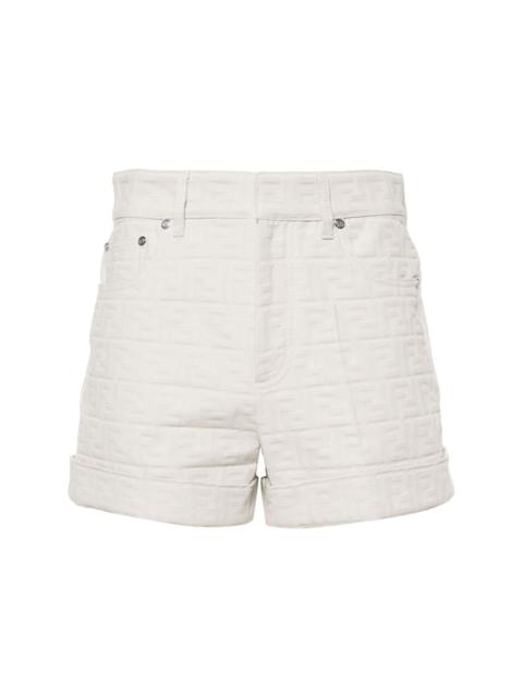 FF-jacquard cotton shorts