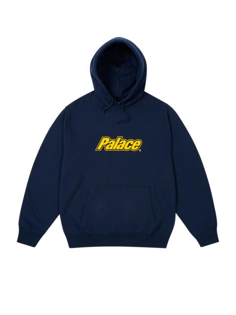 PALACE BORDER LOGO HOOD NAVY