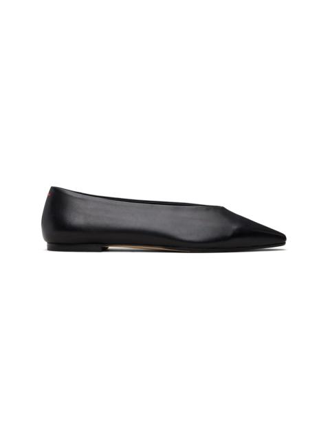 Aeyde Black Betty Square-Toe Ballerina Flats