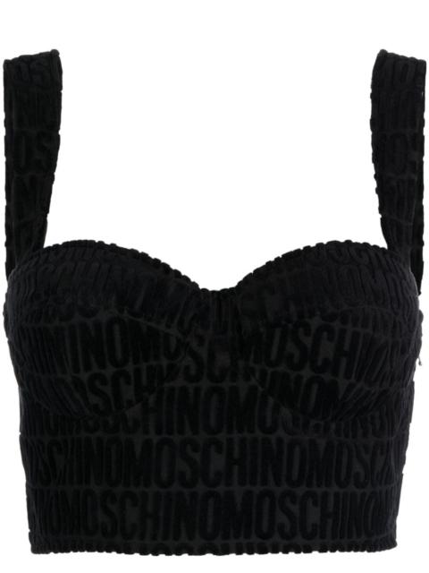 Moschino devoré jersey bustier top