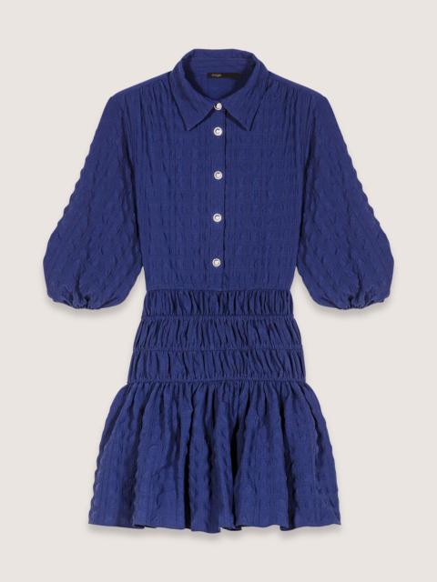 maje Short satin-effect pleated dress