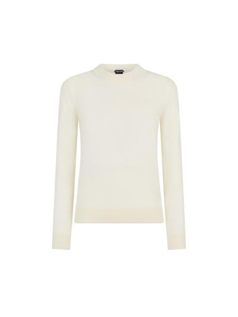 TOM FORD MERINO WOOL KNIT CREWNECK TOP