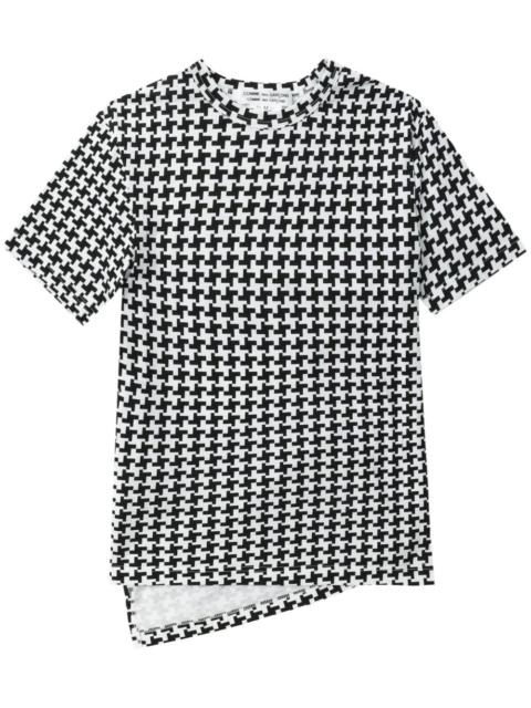 Comme des Garçons Comme des Garçons asymmetric houndstooth T-shirt