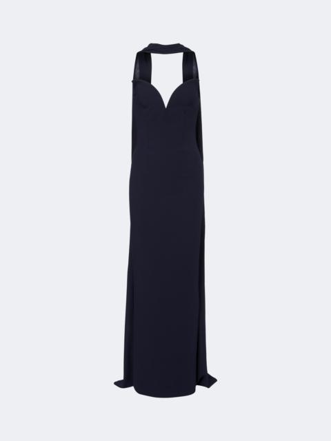 ROLAND MOURET Scarf-detail corset gown