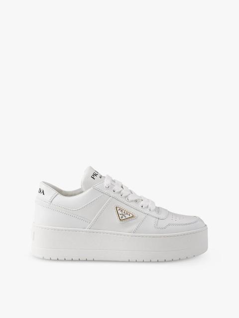 Downtown Bold platform leather low-top trainers