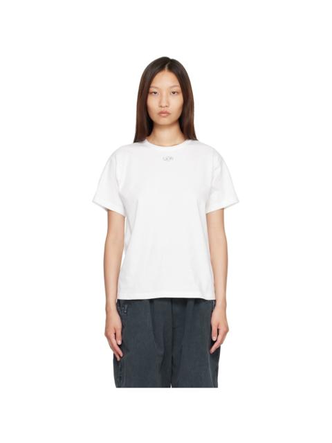 Diesel White Metallic Oval D Cotton T-shirt