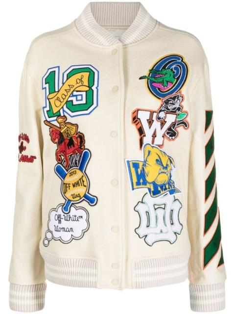Off-White appliquéd bomber jacket